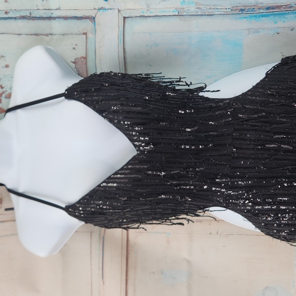 LA FEMME Maxi Sequin Cutout Open Back Dress 28609 - Picture 2 of 10